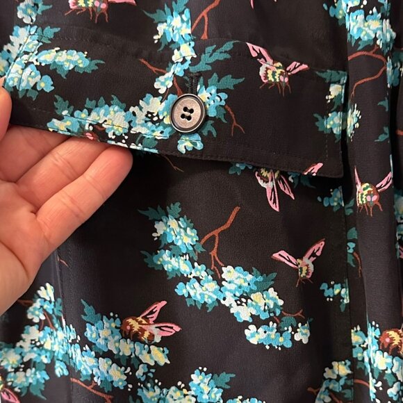 J. Crew Factory Black Floral Straight Leg Pants - Picture 8 of 12